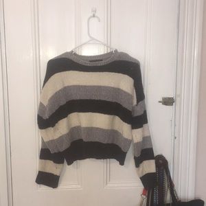 Soft striped knit sweater